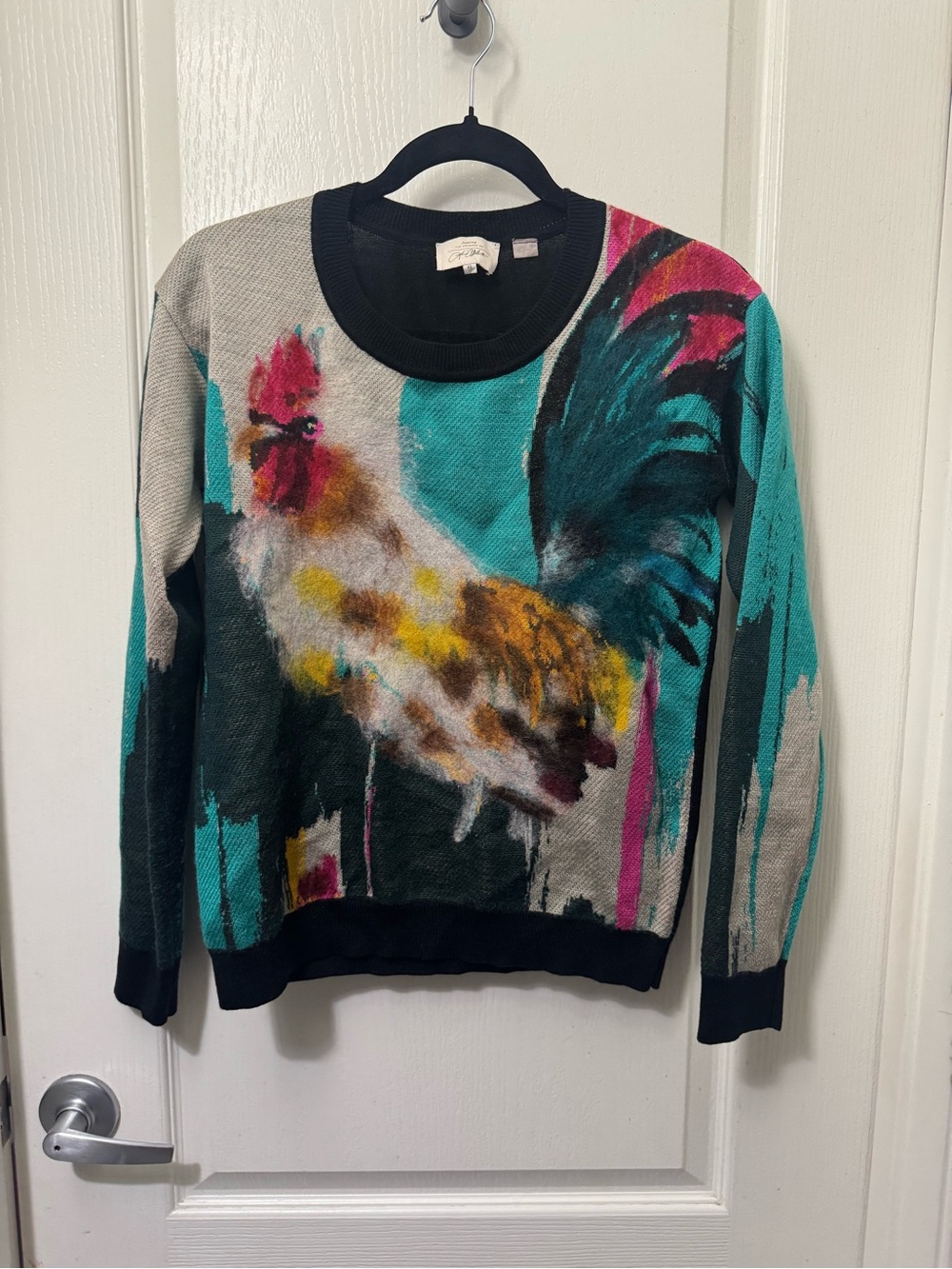 Anthropologie Farm Animal Pullover By Lauren Carlson Walcott Size Xs View 4
